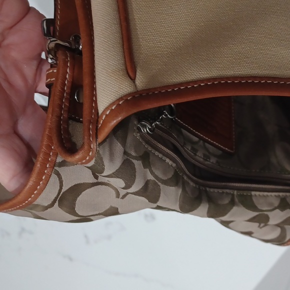 VINTAGE COACH VARSITY STRIPE CROSSBODY BAG - Picture 13 of 17